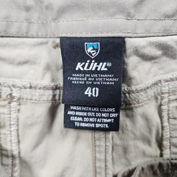Kuhl Ramblr Shorts Mens 40 Beige Cargo Canvas Stretch Outdoor Hiking Travel - Picture 2 of 16